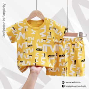 Baby Boy T-Shirt & Shorts Summer Set – Yellow