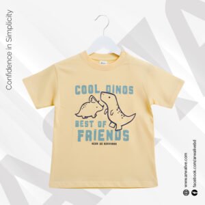 Cool Dinos T shirt Yellow Carton Print