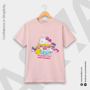 N & CO Light Pink T-shirt Mini cartoon Print