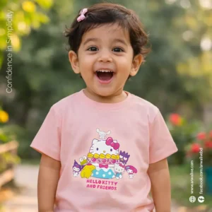 N & CO Light Pink T-shirt Mini cartoon Print