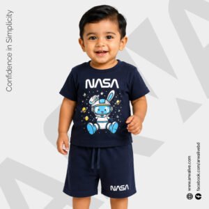 Nasa Cartoon Printed T-Shirt & Half Pant